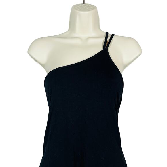 Lulus Bodysuit Black Single Shoulder Strappy - XL - Picture 1 of 4